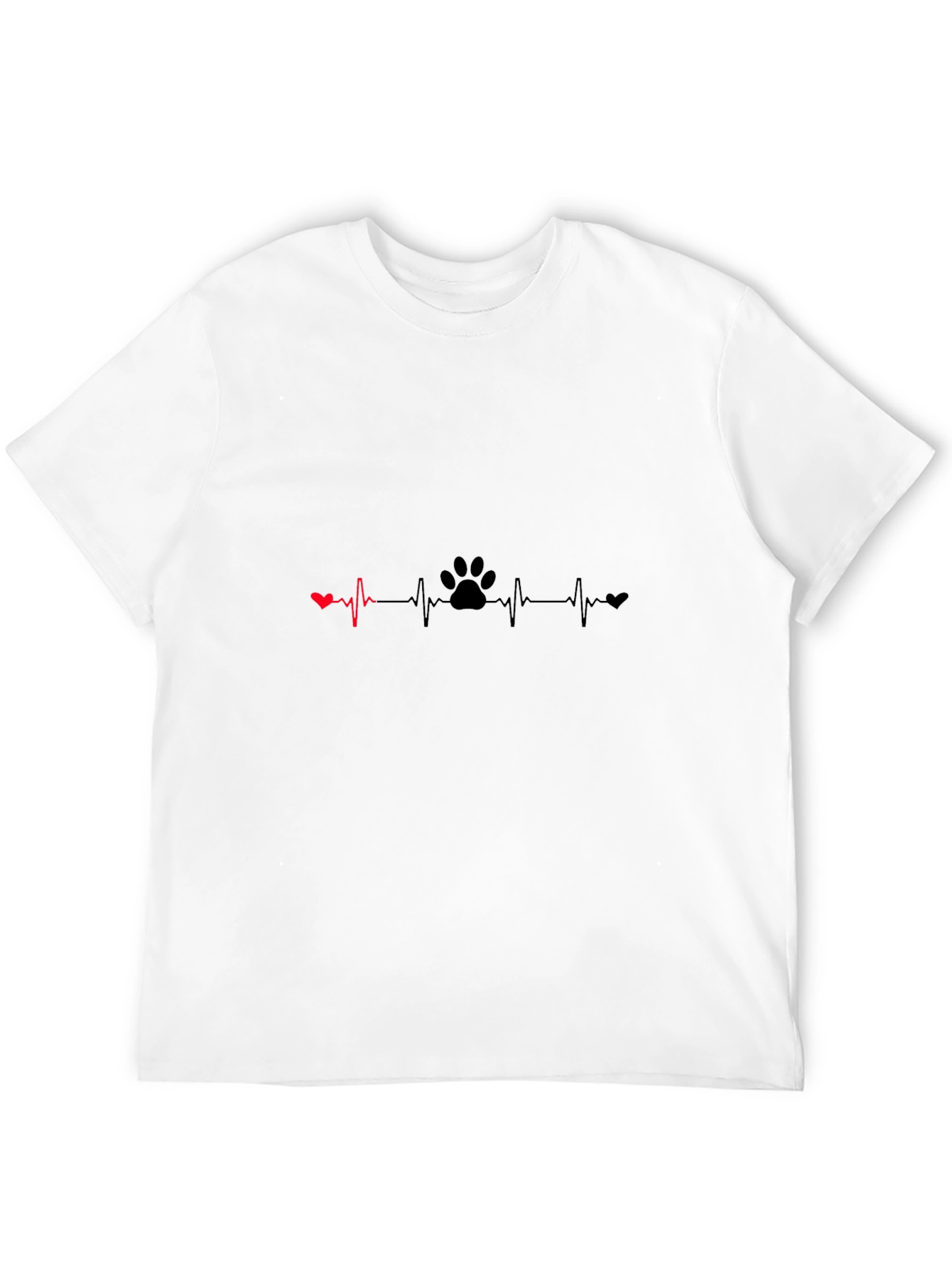 Heartbeat Paw Print T-Shirt - Love Your Pet!