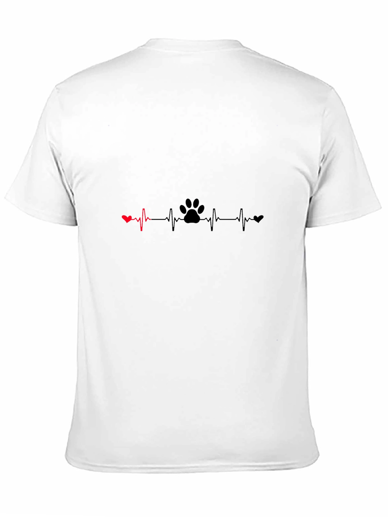 Heartbeat Paw Print T-Shirt - Love Your Pet!