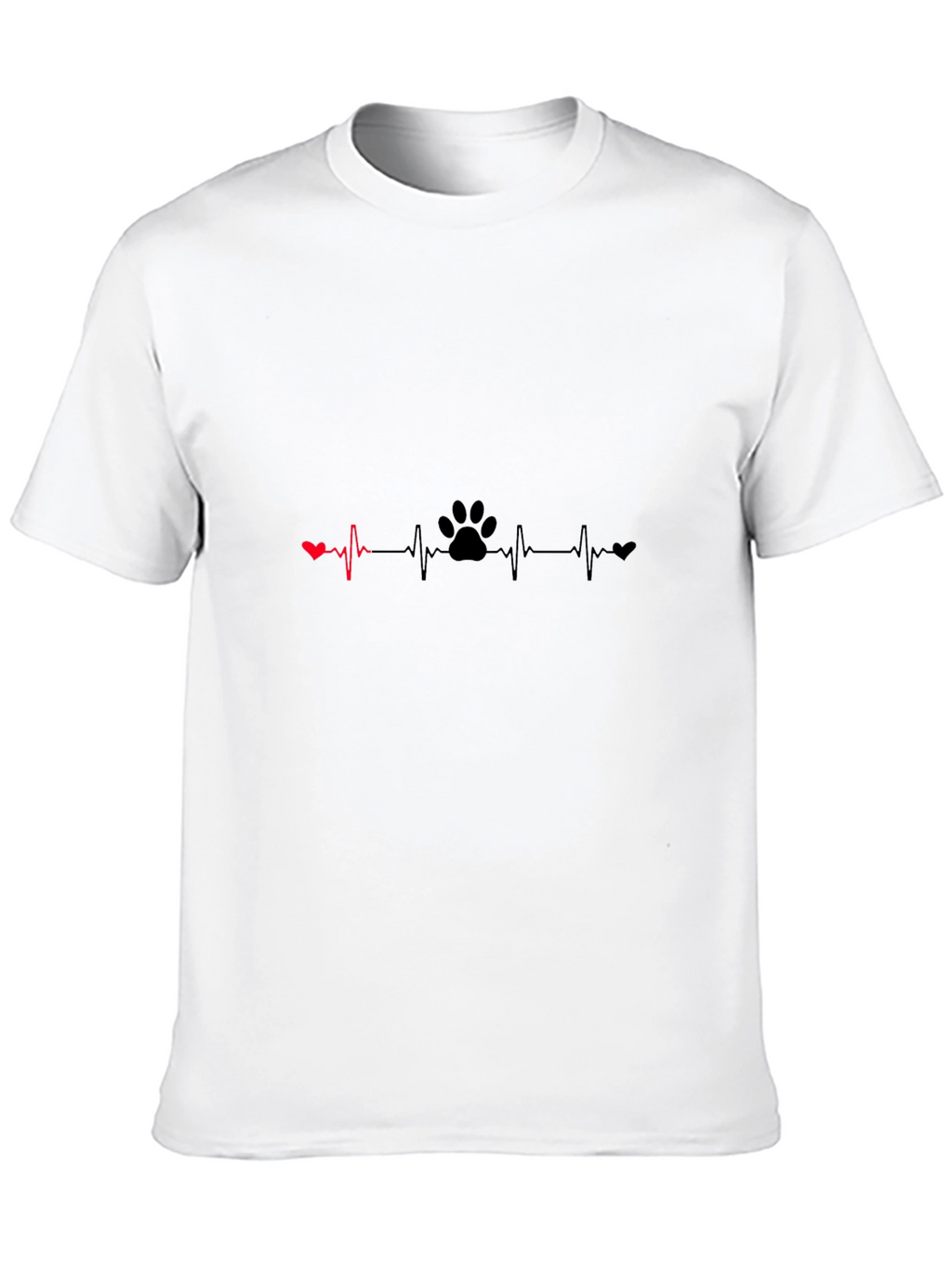 Heartbeat Paw Print T-Shirt - Love Your Pet!
