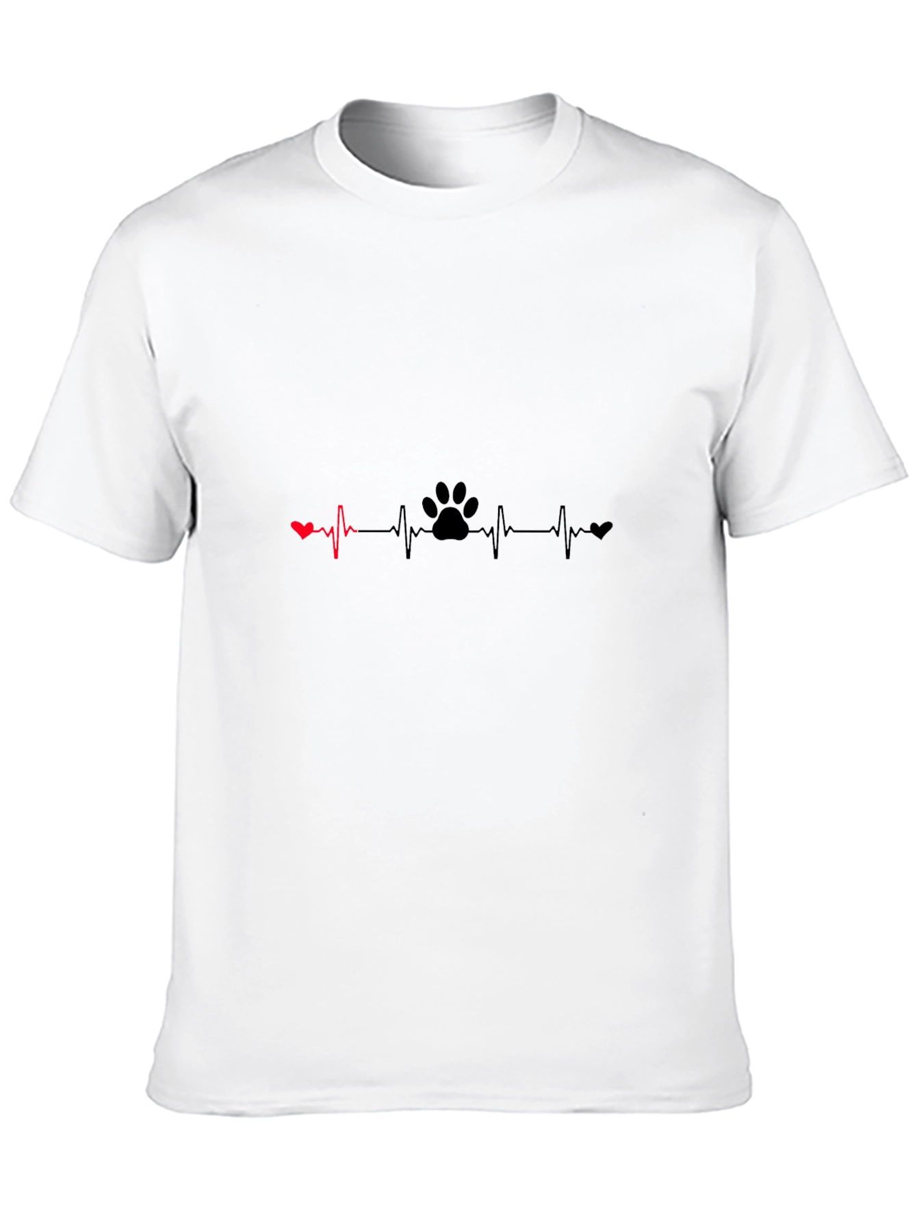 Heartbeat Paw Print T-Shirt - Love Your Pet!