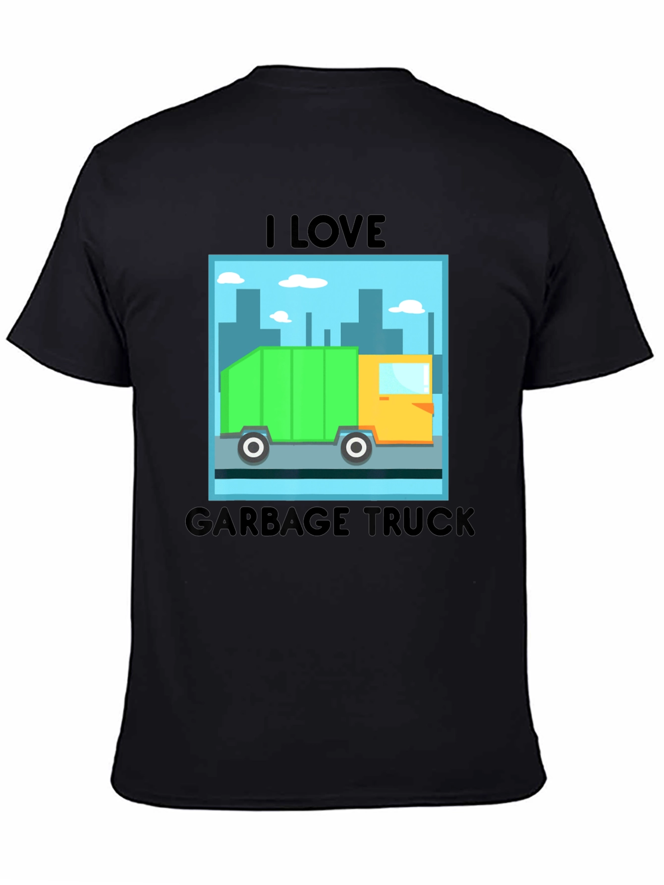 I Love Garbage Truck Graphic T-Shirt