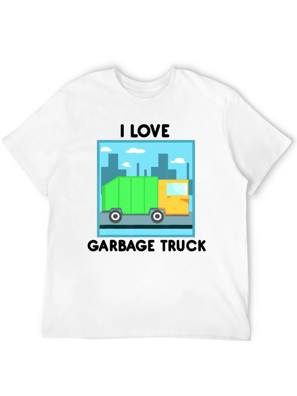 I Love Garbage Truck Graphic T-Shirt