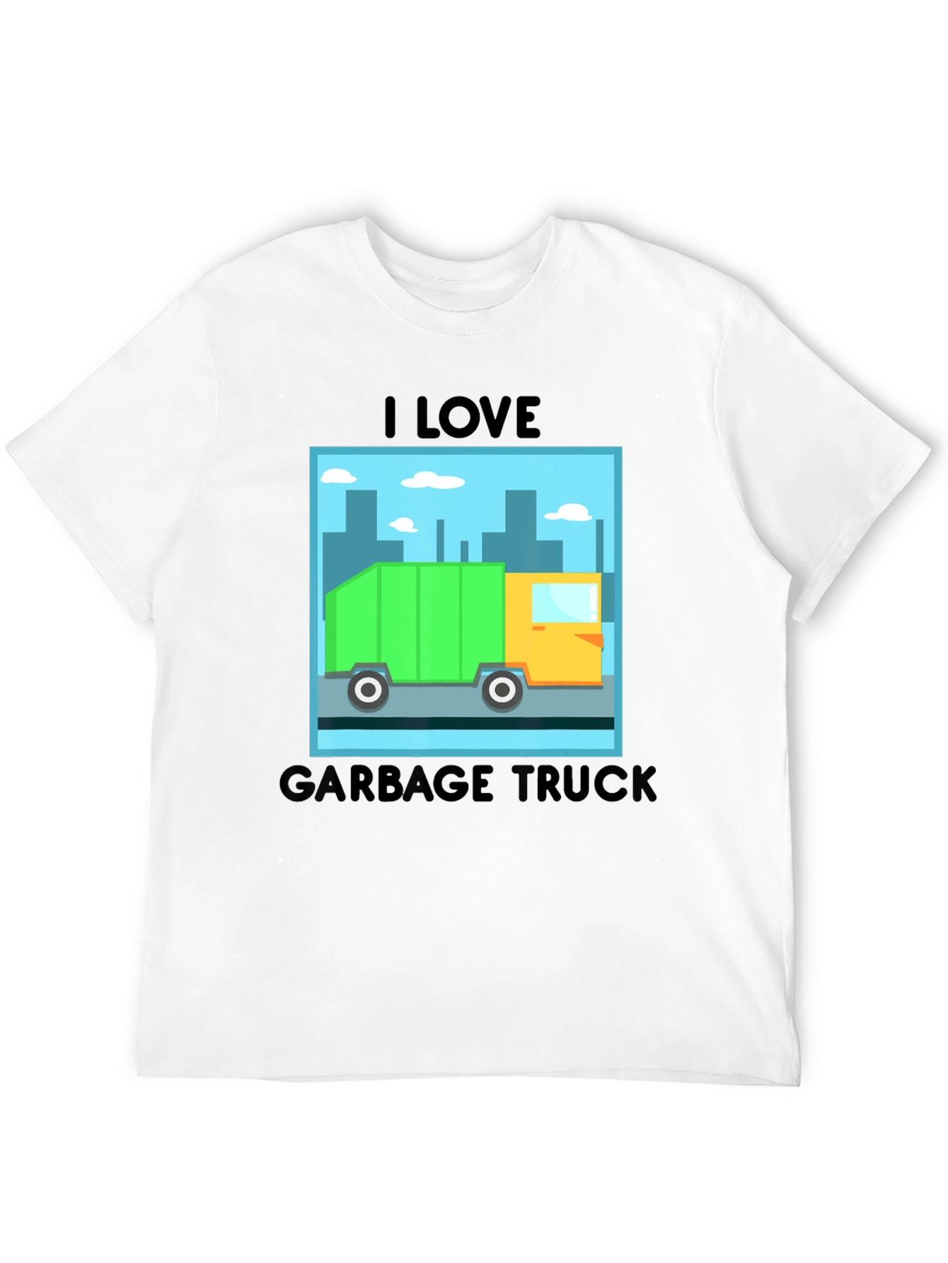 I Love Garbage Truck Graphic T-Shirt