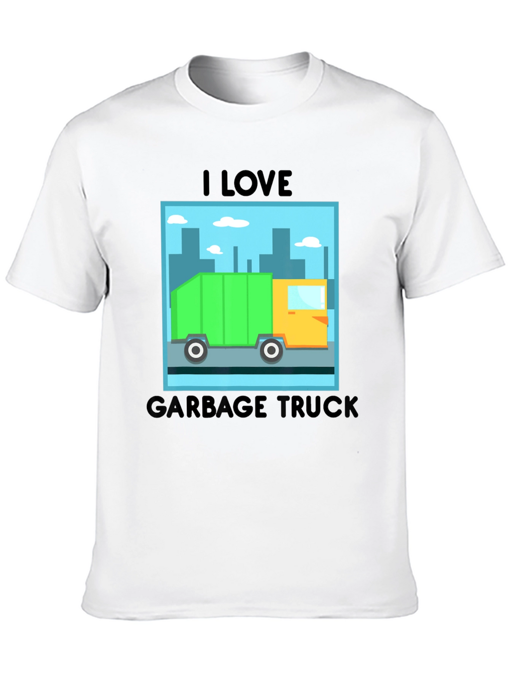 I Love Garbage Truck Graphic T-Shirt
