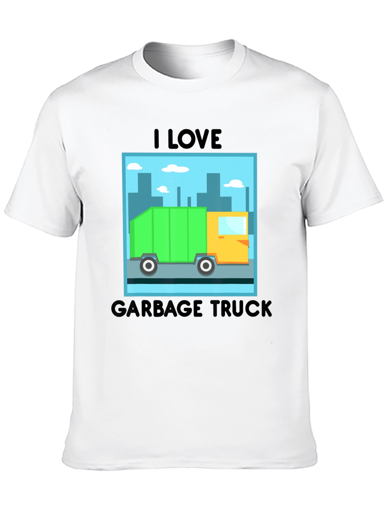 I Love Garbage Truck Graphic T-Shirt