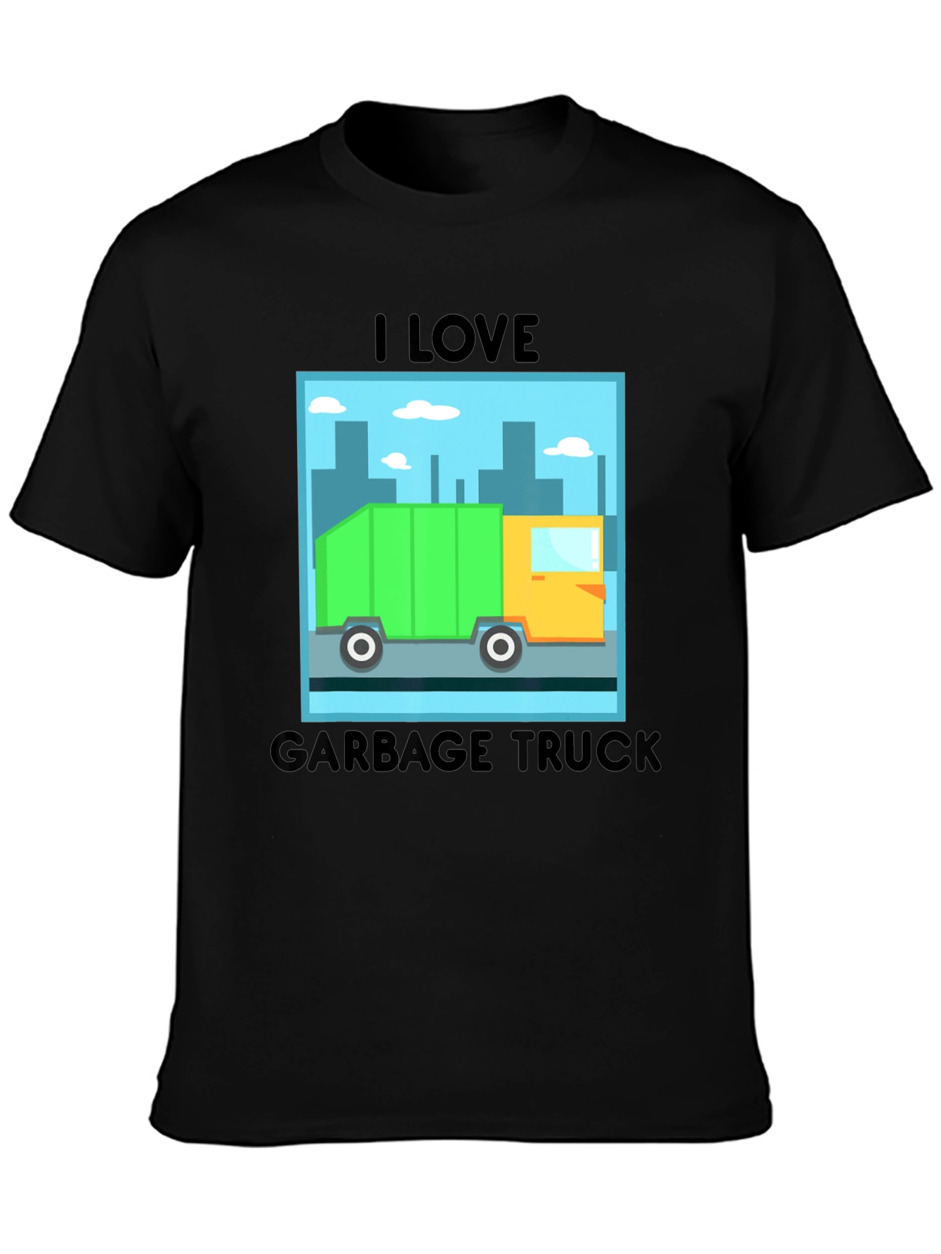 I Love Garbage Truck Graphic T-Shirt