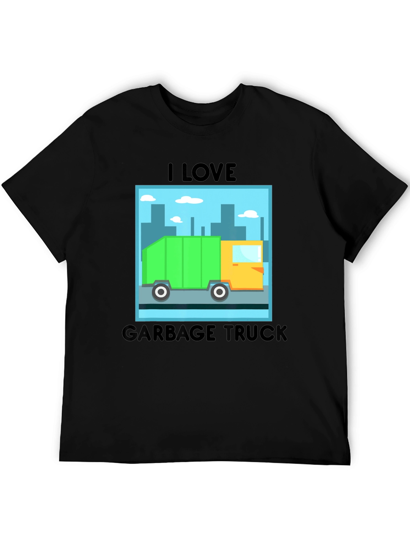 I Love Garbage Truck Graphic T-Shirt