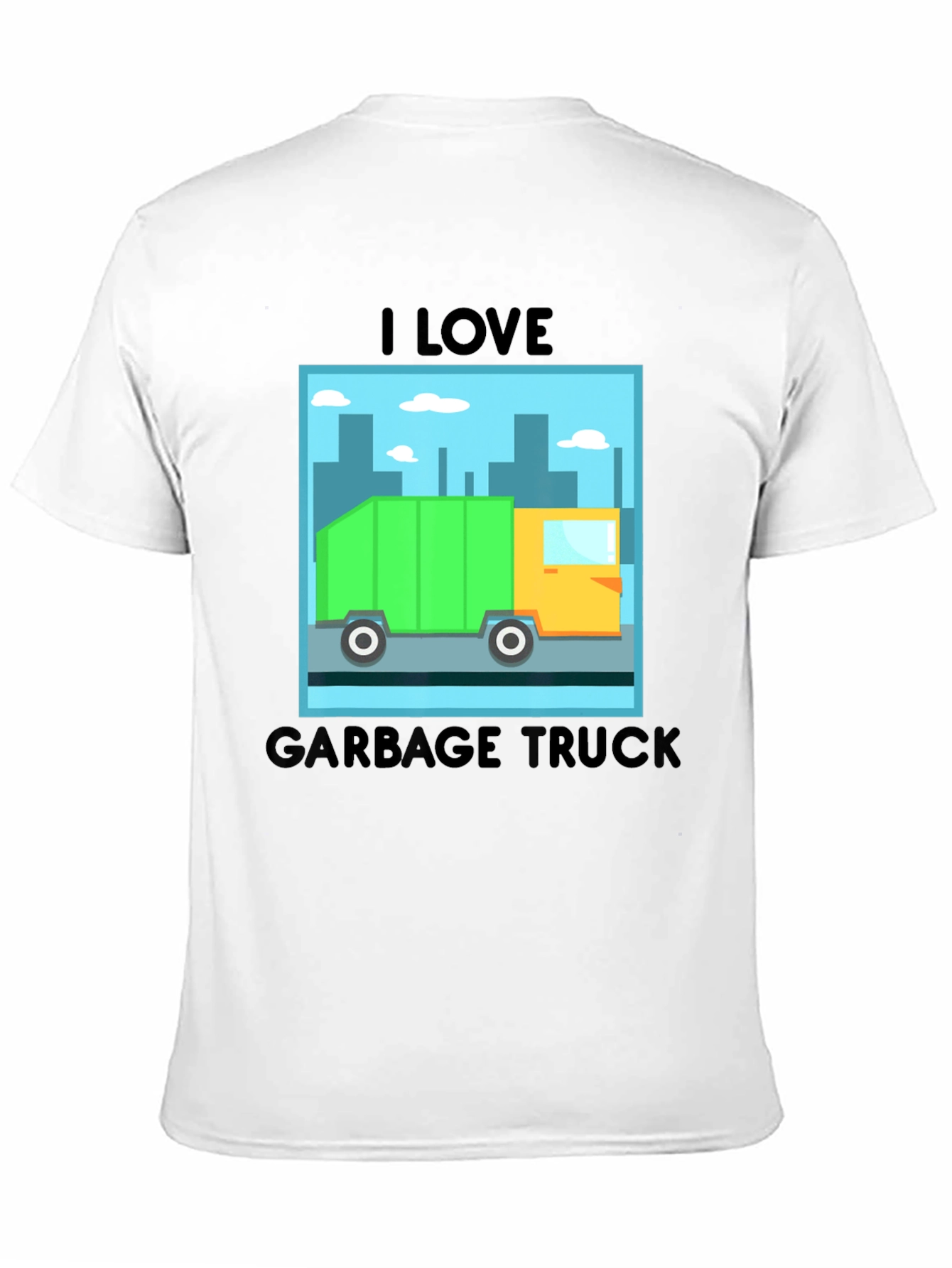 I Love Garbage Truck Graphic T-Shirt