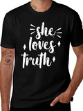 She Loves Truth Graphic Tee - Black T-Shirt