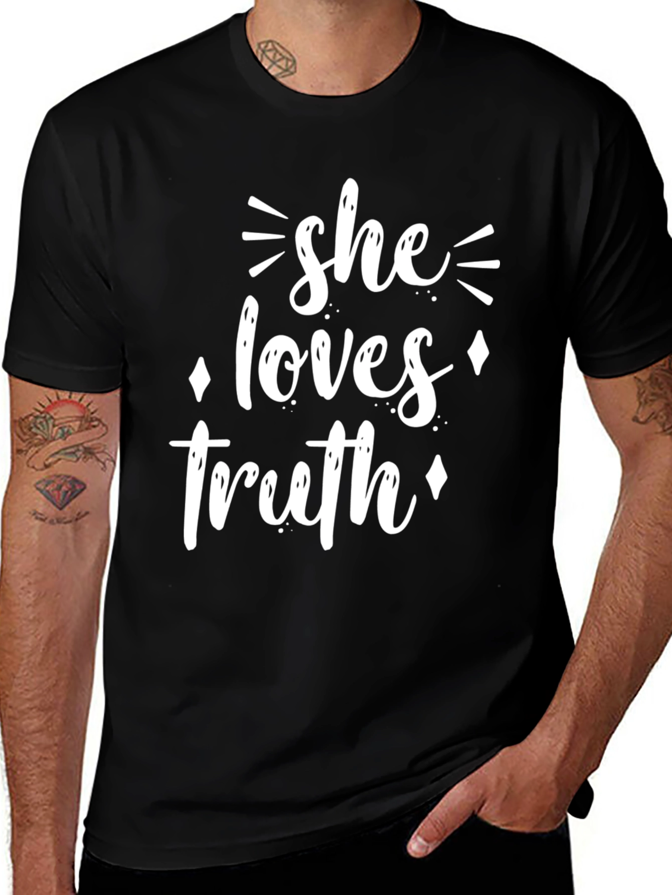 She Loves Truth Graphic Tee - Black T-Shirt
