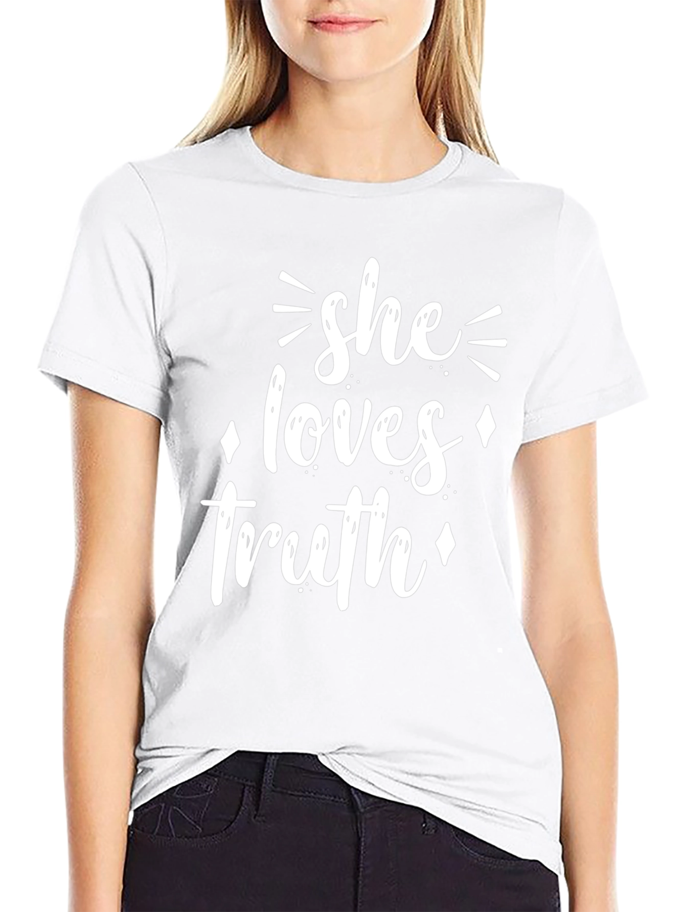 She Loves Truth Graphic Tee - Black T-Shirt