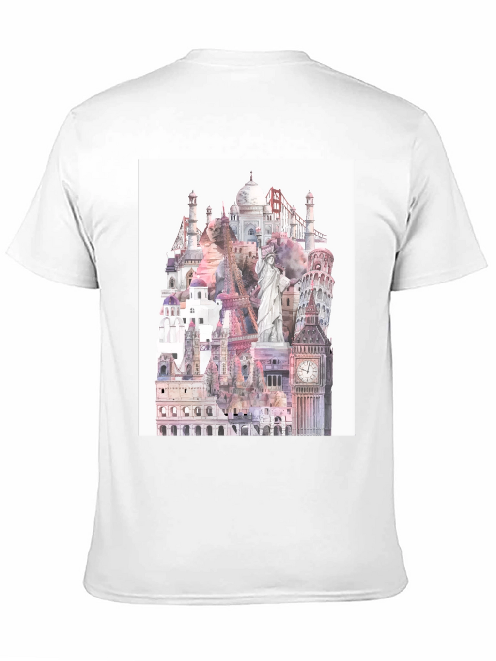 World Landmarks Black Graphic Tee