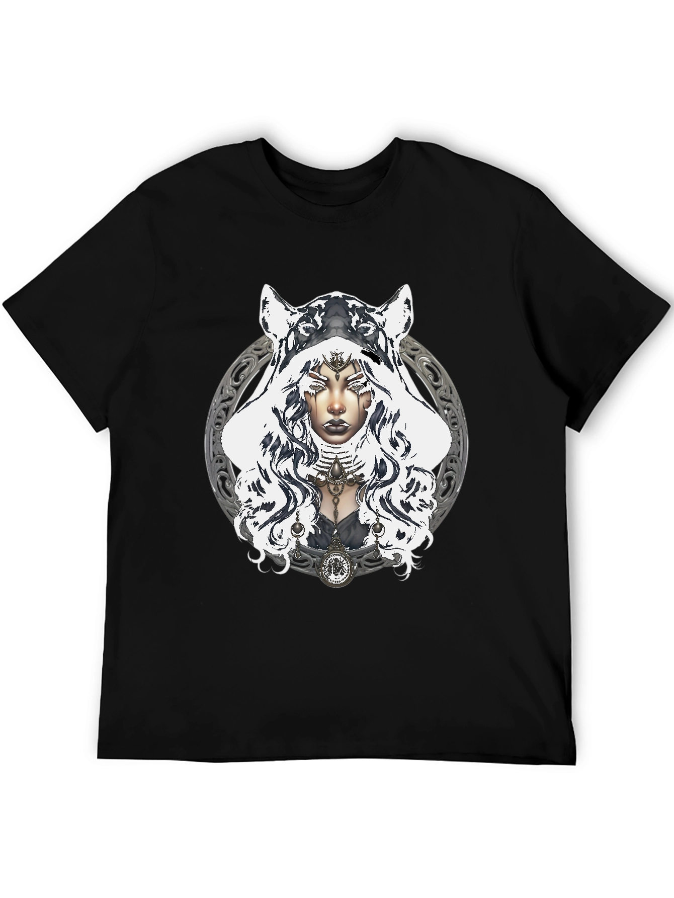 Mystic Wolf Hooded T-Shirt