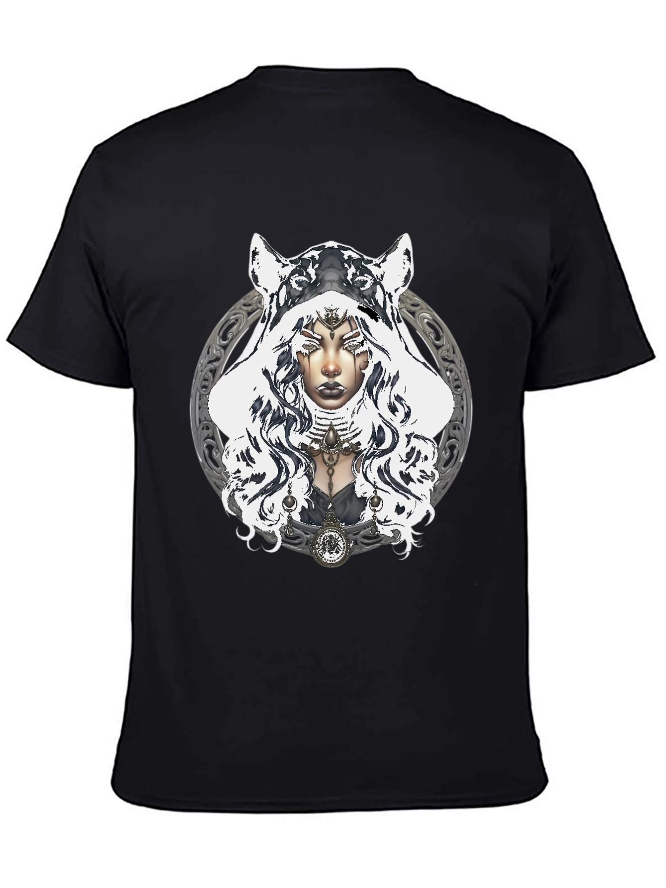 Mystic Wolf Hooded T-Shirt