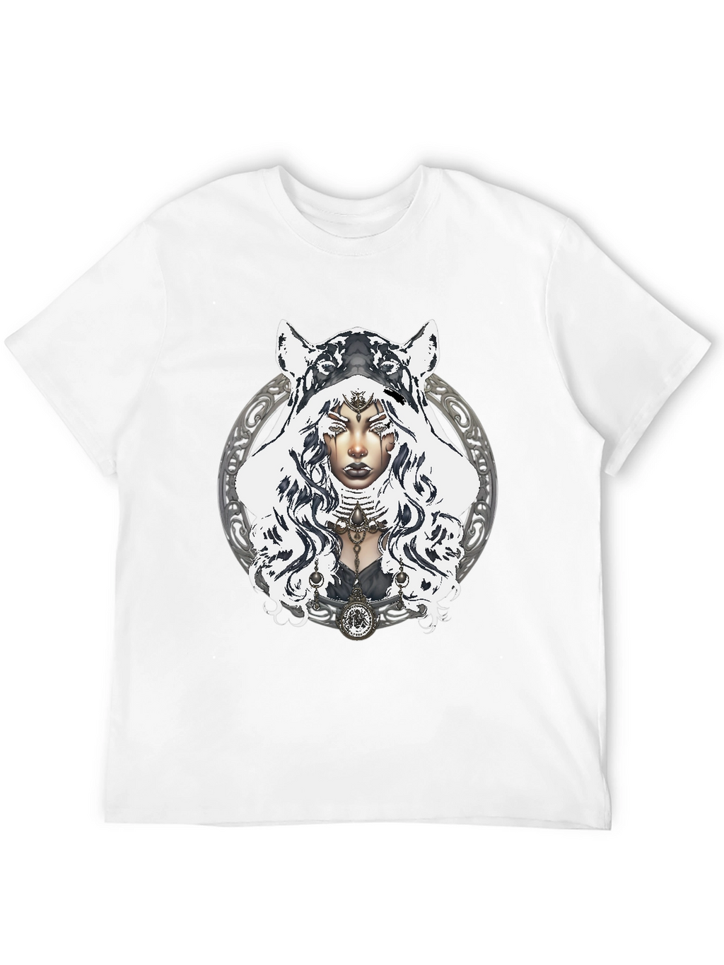 Mystic Wolf Hooded T-Shirt