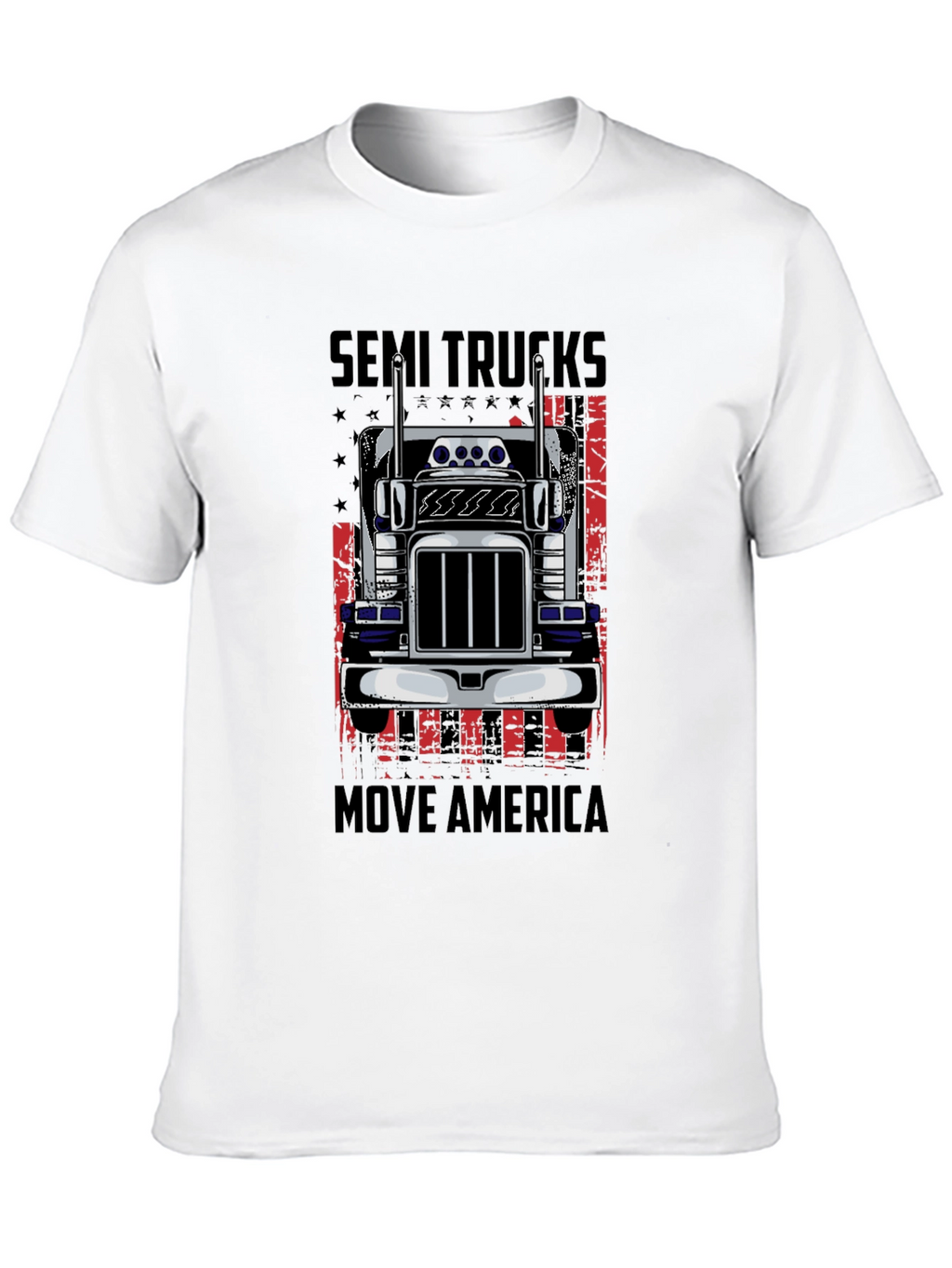 Semi Trucks Move America Graphic T-Shirt