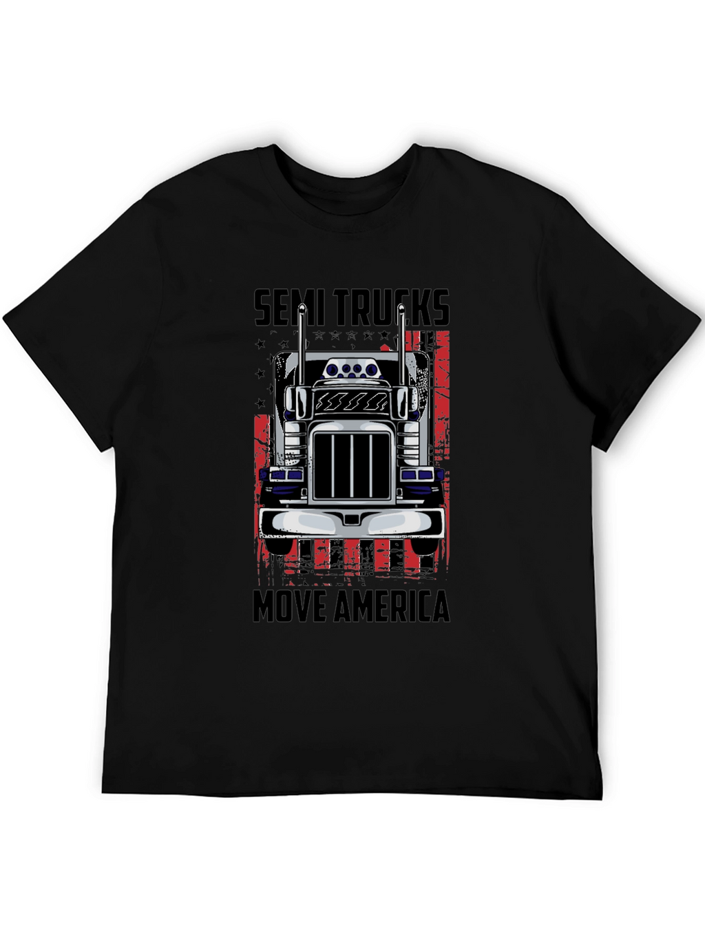 Semi Trucks Move America Graphic T-Shirt