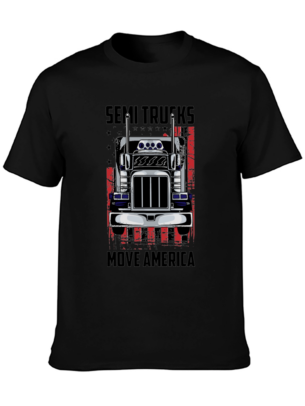 Semi Trucks Move America Graphic T-Shirt