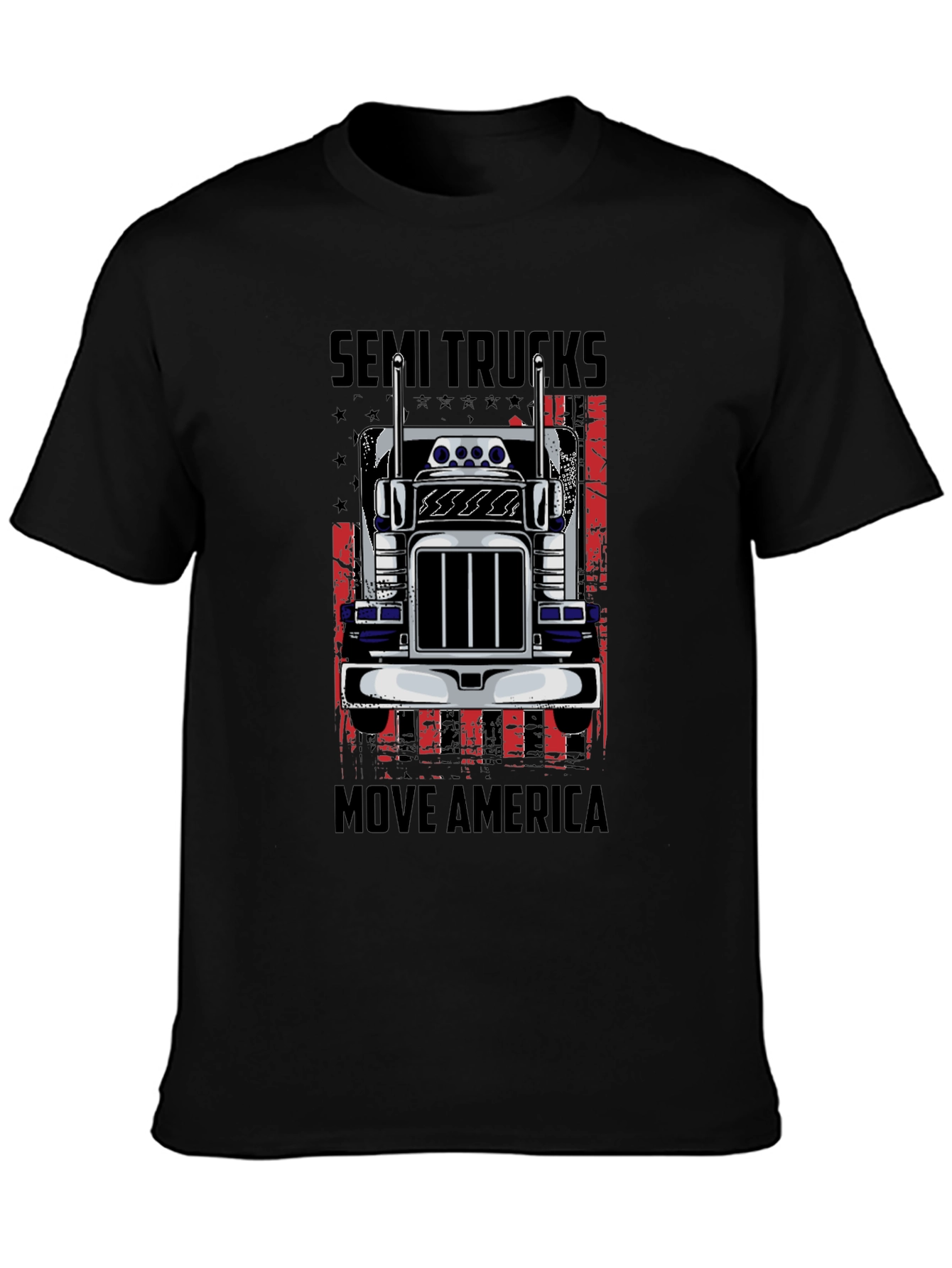 Semi Trucks Move America Graphic T-Shirt