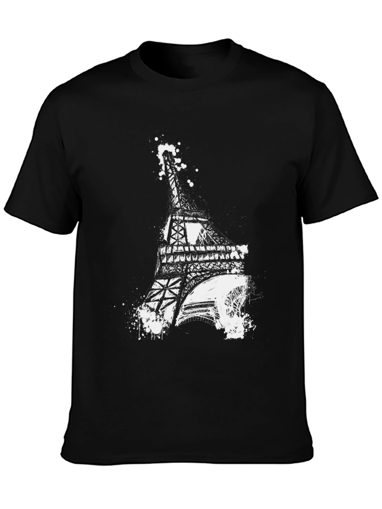 Eiffel Tower Graphic Tee - Modern Art Style
