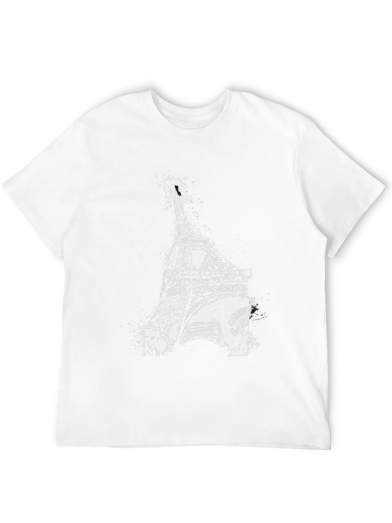 Eiffel Tower Graphic Tee - Modern Art Style