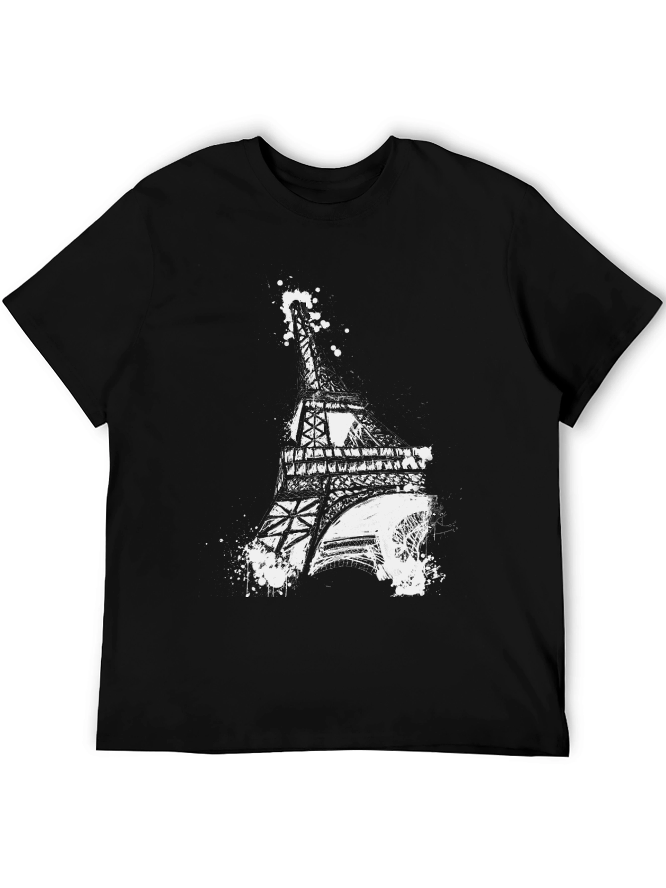 Eiffel Tower Graphic Tee - Modern Art Style