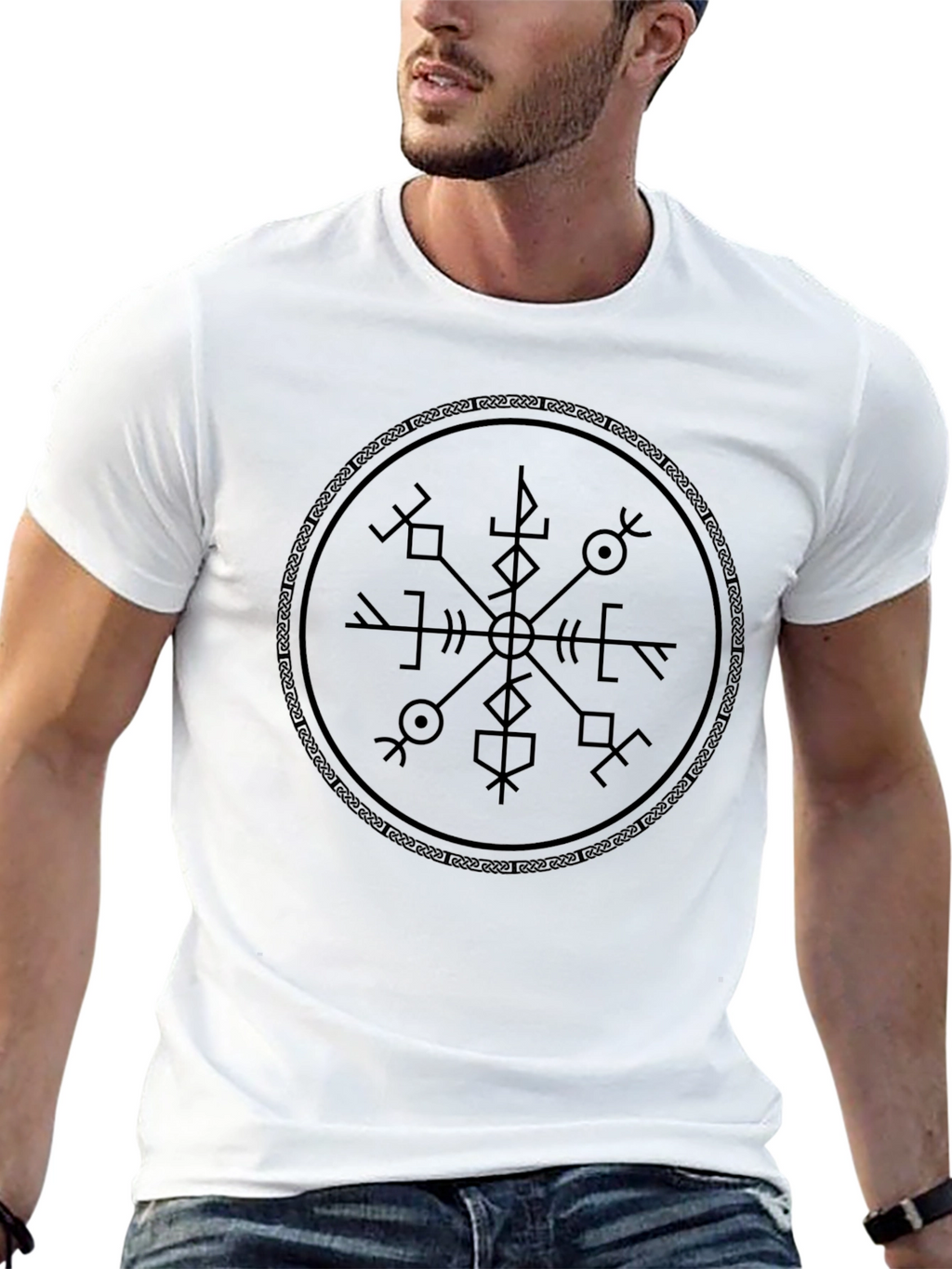 Vegvisir Compass Black T-Shirt