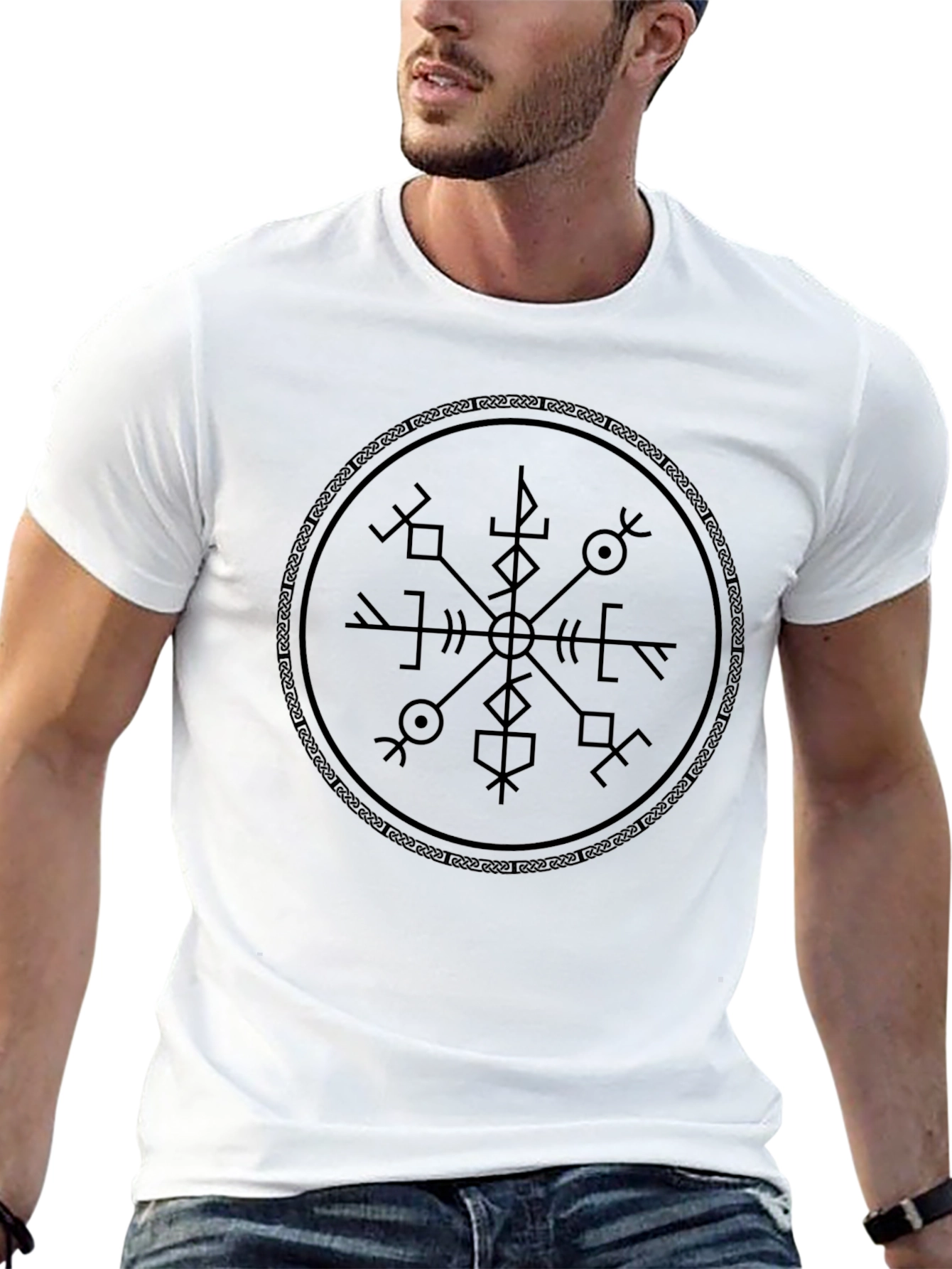 Vegvisir Compass Black T-Shirt