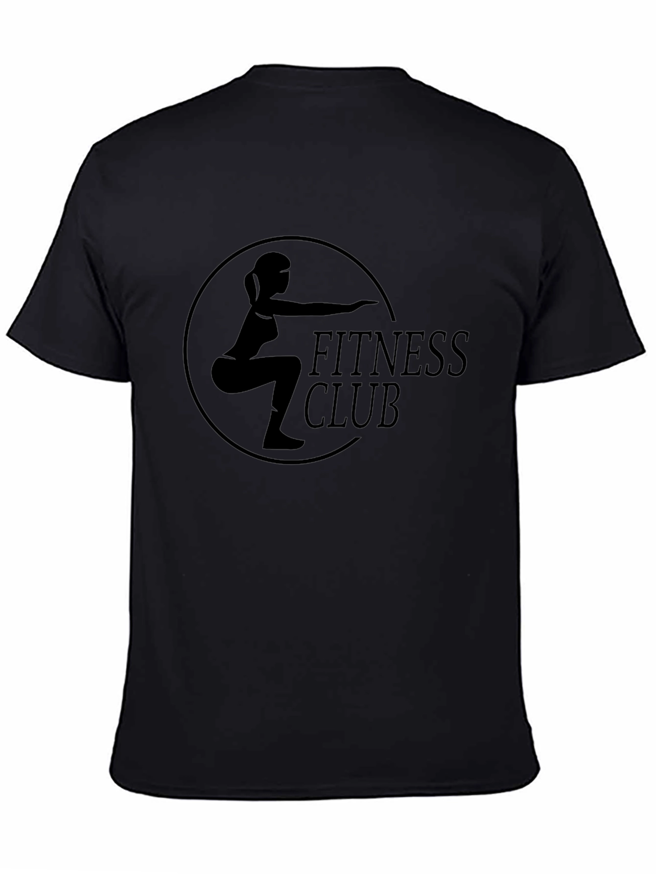 Fitness Club Graphic T-Shirt - Black