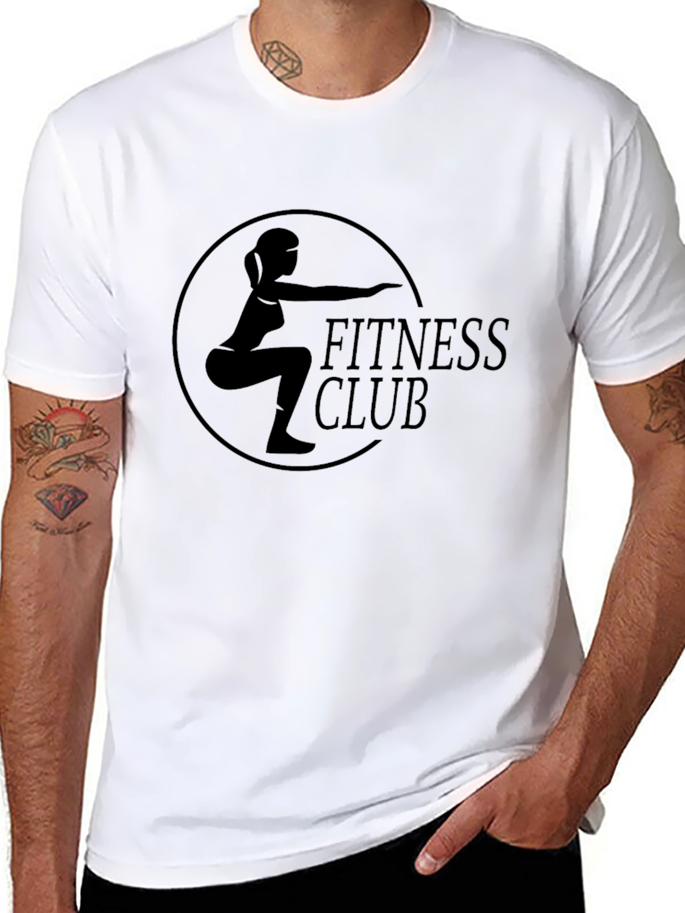 Fitness Club Graphic T-Shirt - Black