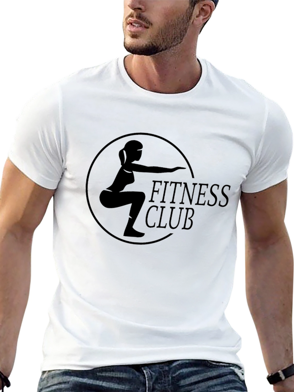 Fitness Club Graphic T-Shirt - Black