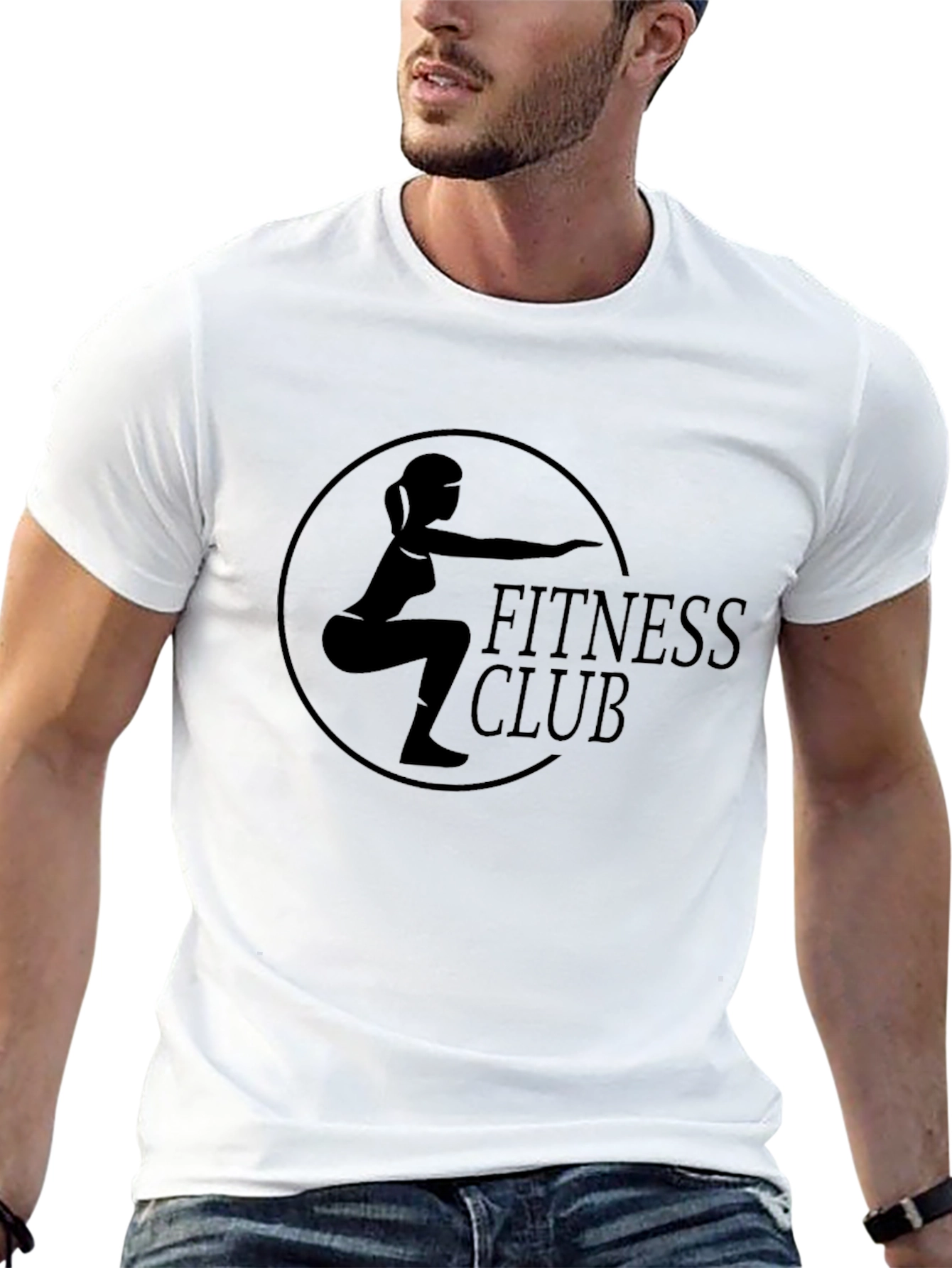 Fitness Club Graphic T-Shirt - Black