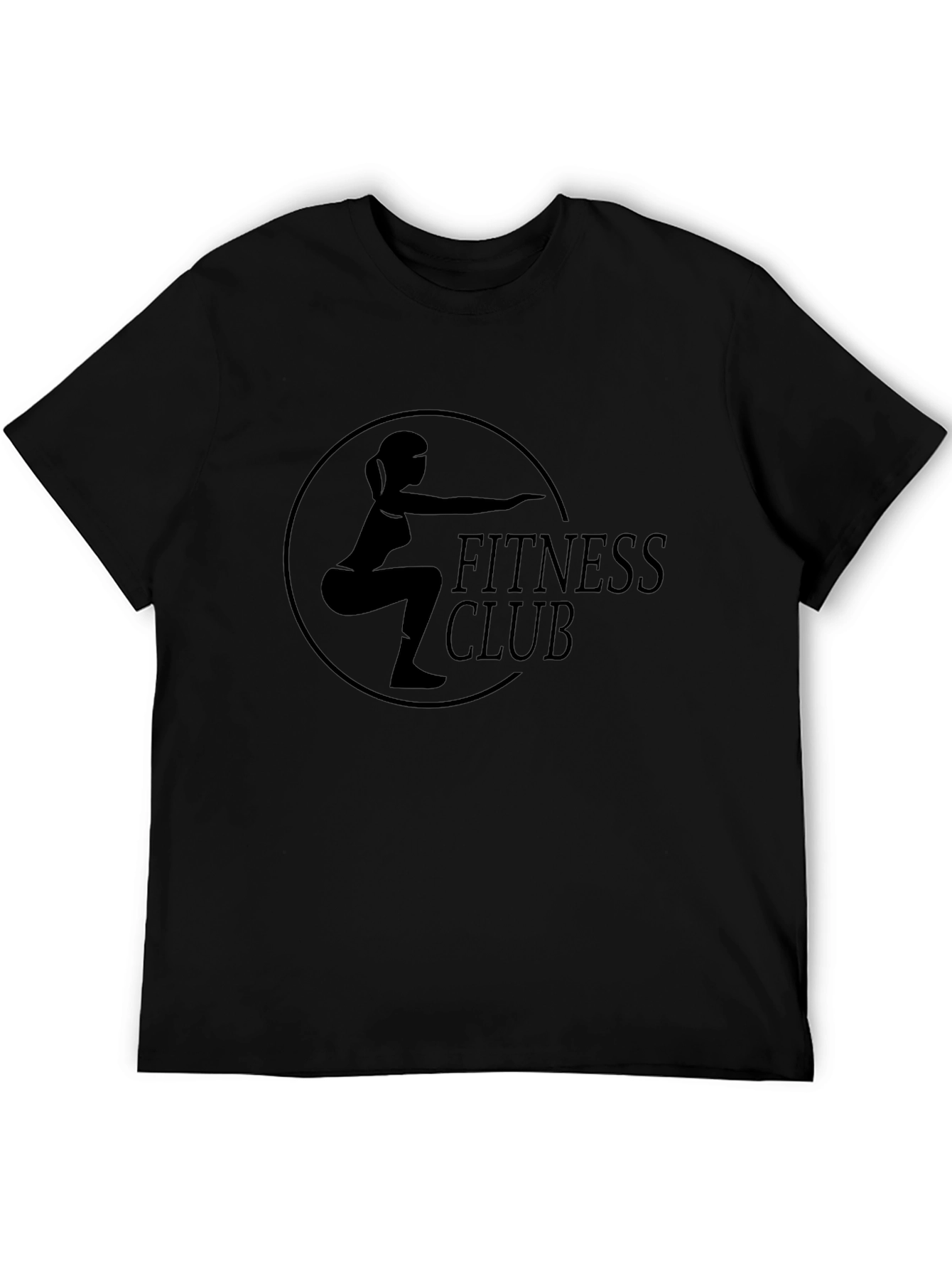 Fitness Club Graphic T-Shirt - Black