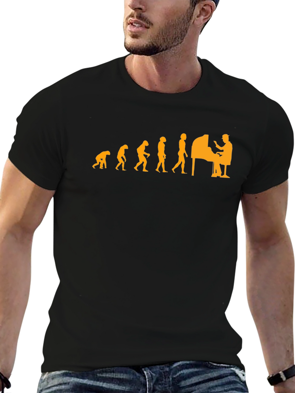 Evolution of Pianist T-Shirt - Funny Musician Tee