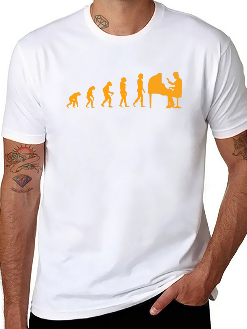 Evolution of Pianist T-Shirt - Funny Musician Tee