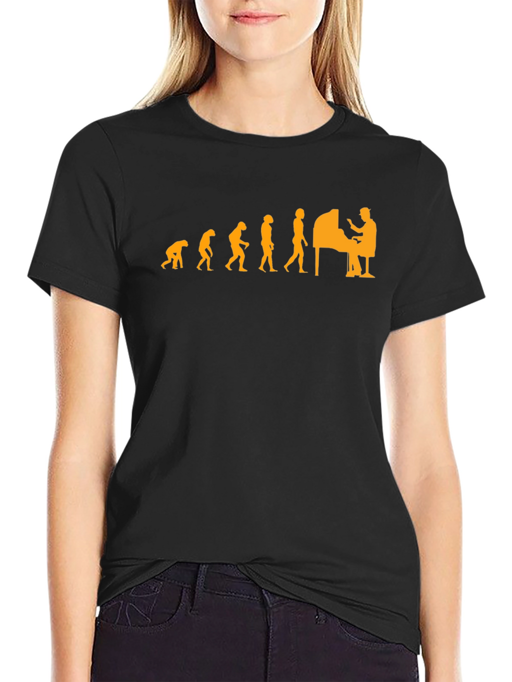 Evolution of Pianist T-Shirt - Funny Musician Tee