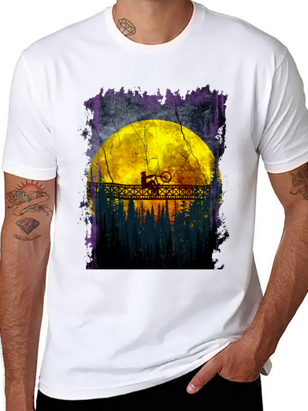 Mountain Bike Moon T-Shirt - Adventure Awaits!
