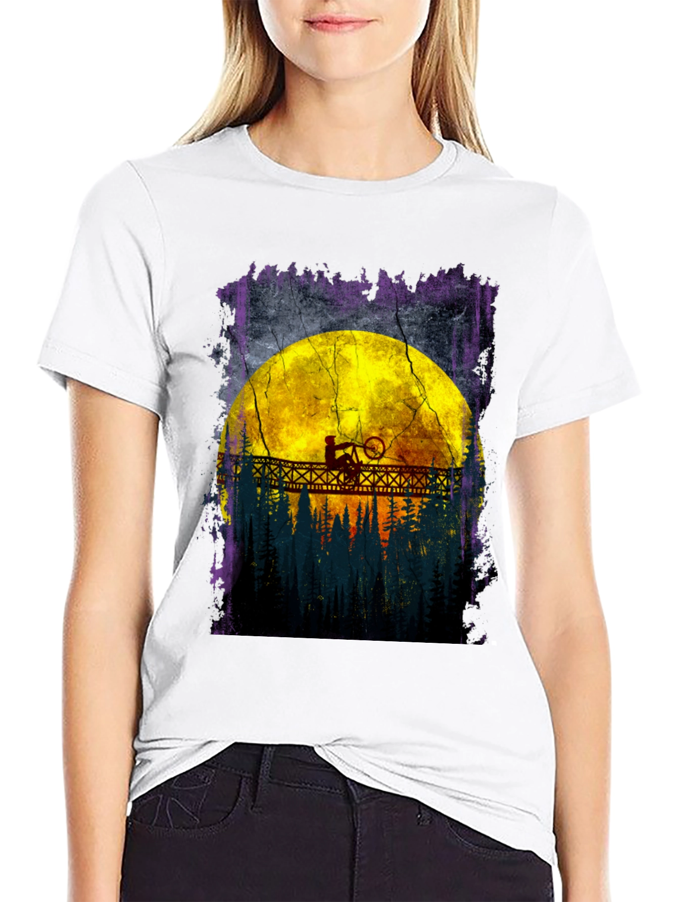 Mountain Bike Moon T-Shirt - Adventure Awaits!