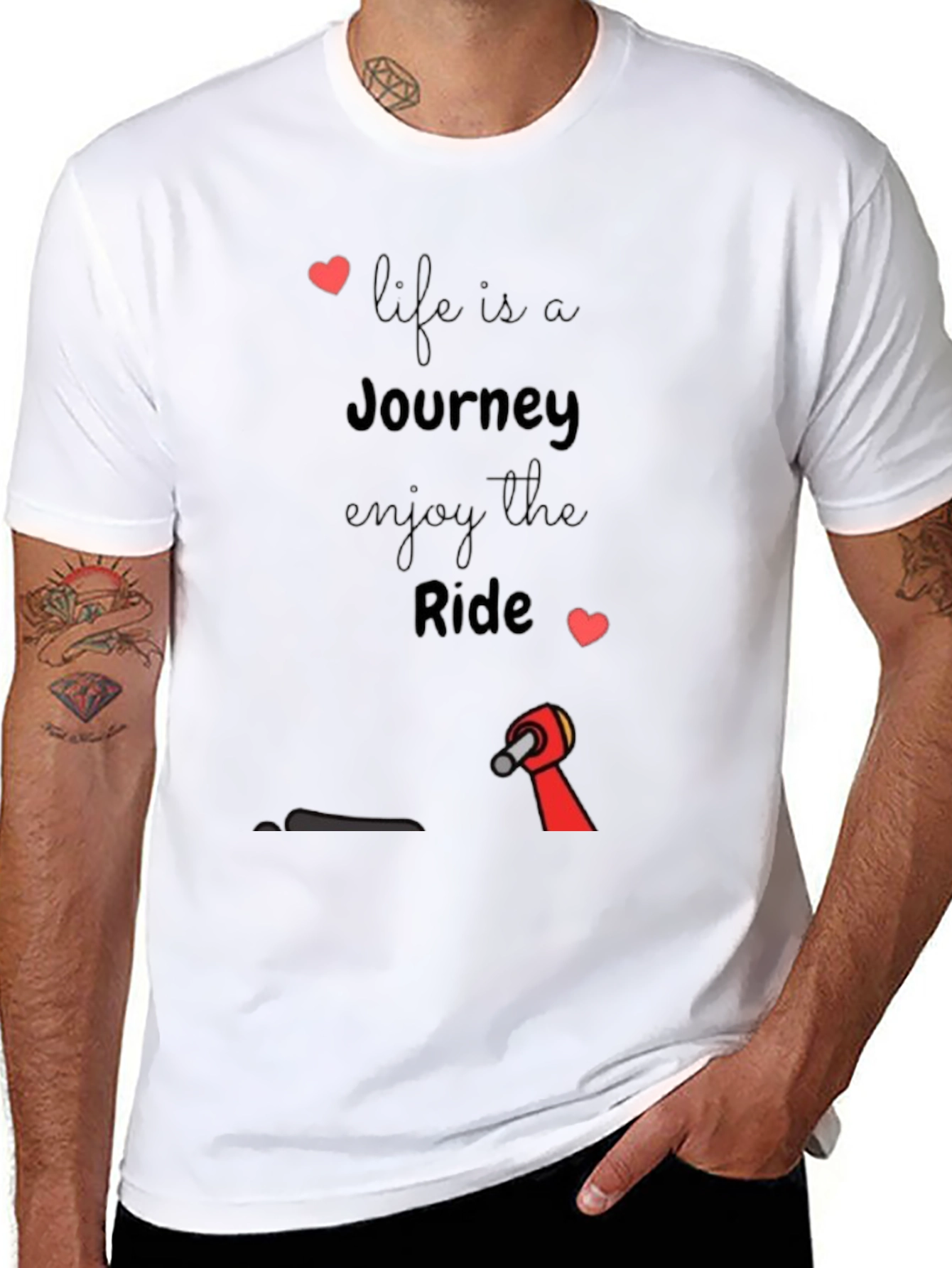 Life is a Journey Black Graphic Tee