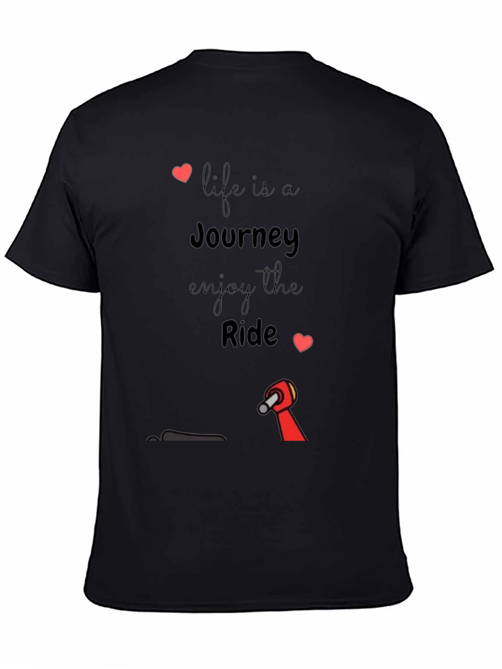 Life is a Journey Black Graphic Tee