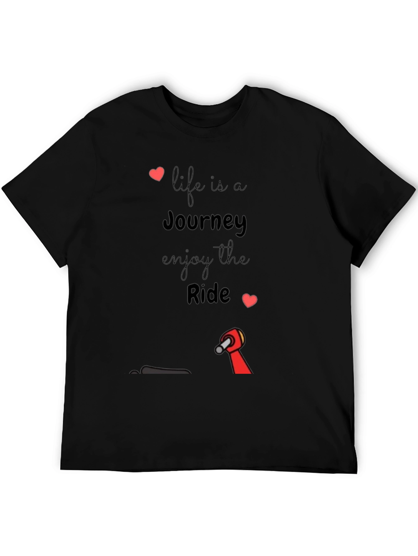 Life is a Journey Black Graphic Tee