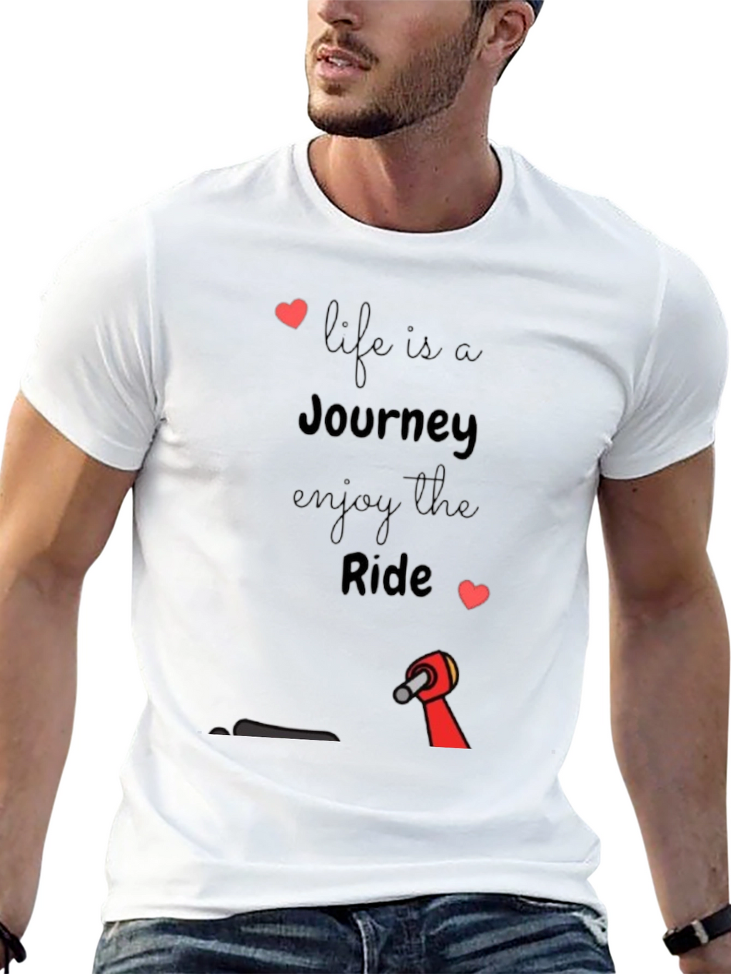 Life is a Journey Black Graphic Tee