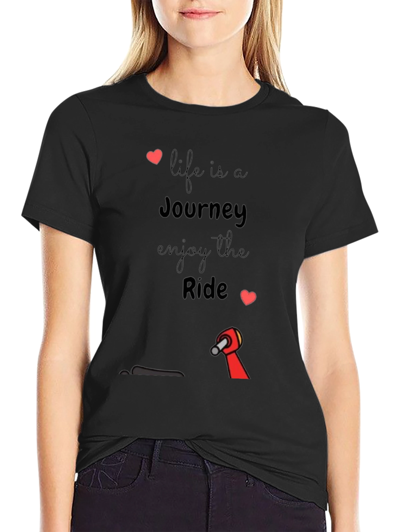 Life is a Journey Black Graphic Tee