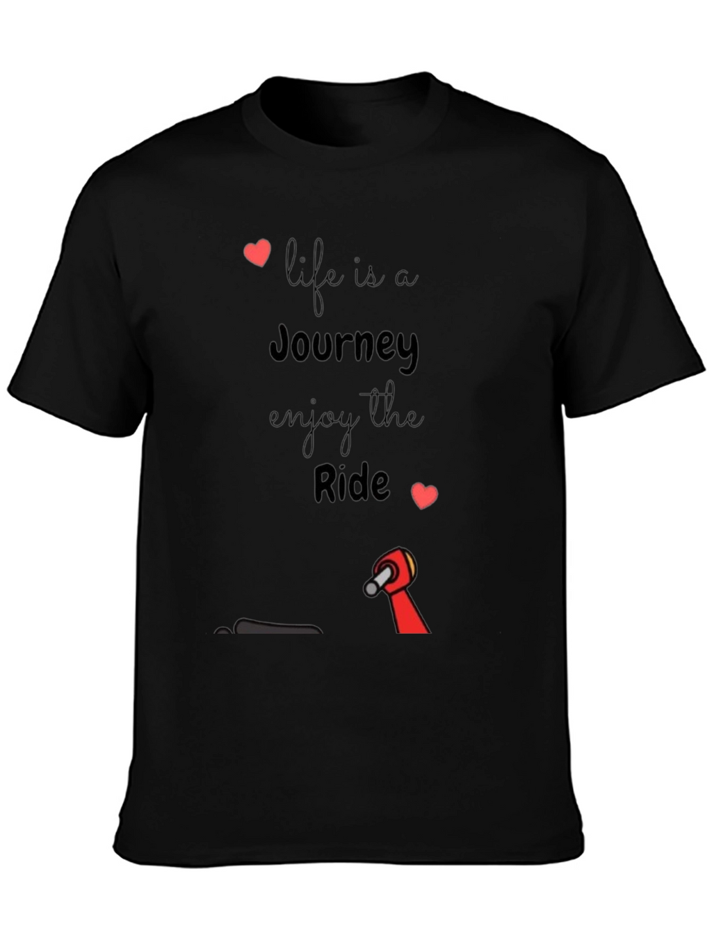 Life is a Journey Black Graphic Tee