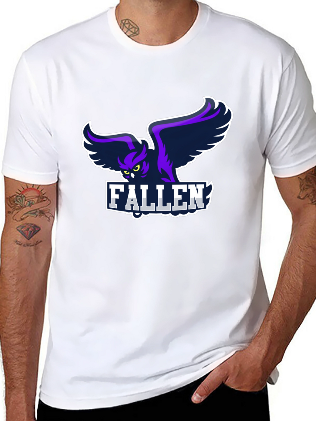 Fallen Owl Graphic Black T-Shirt