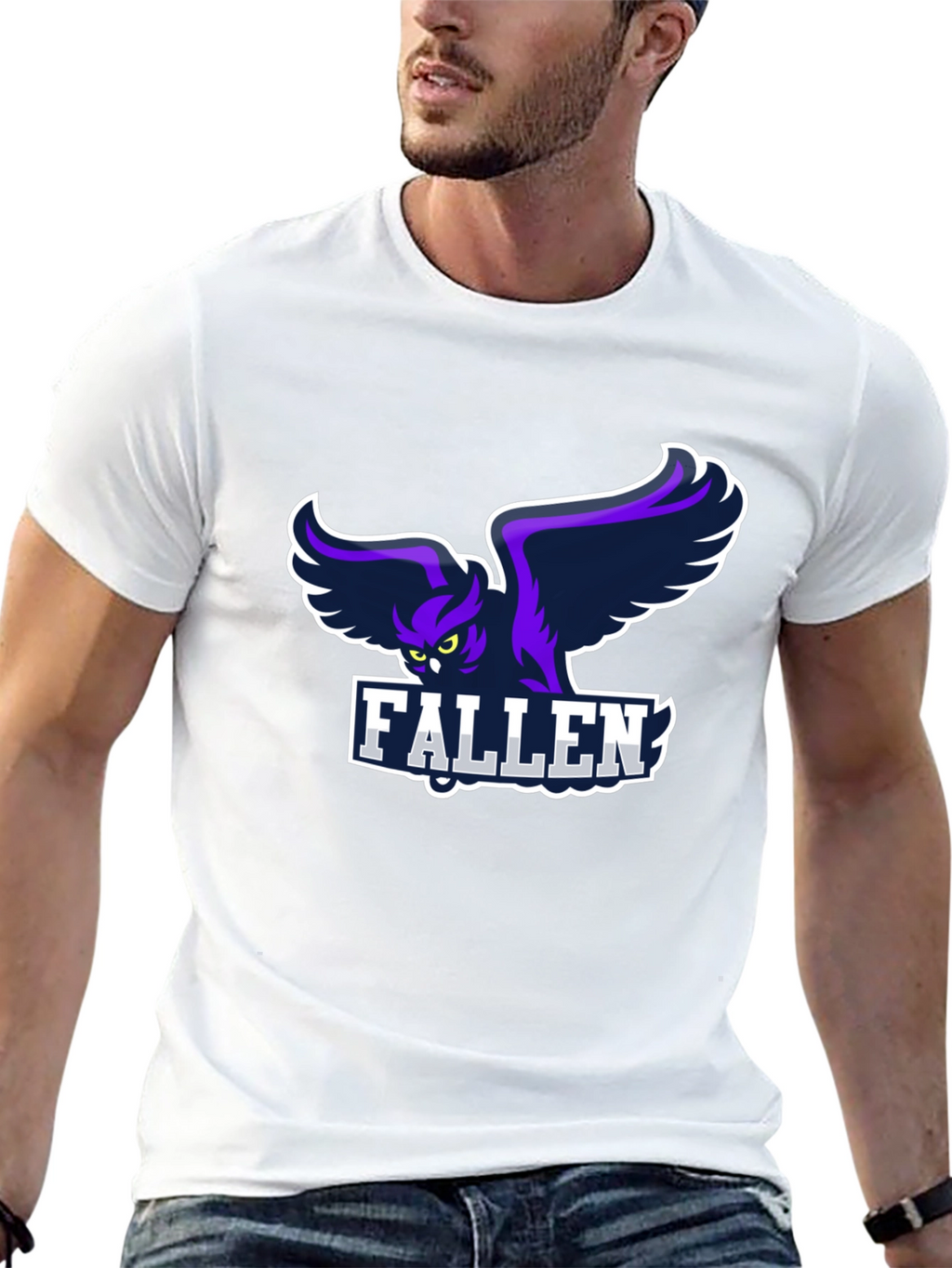 Fallen Owl Graphic Black T-Shirt
