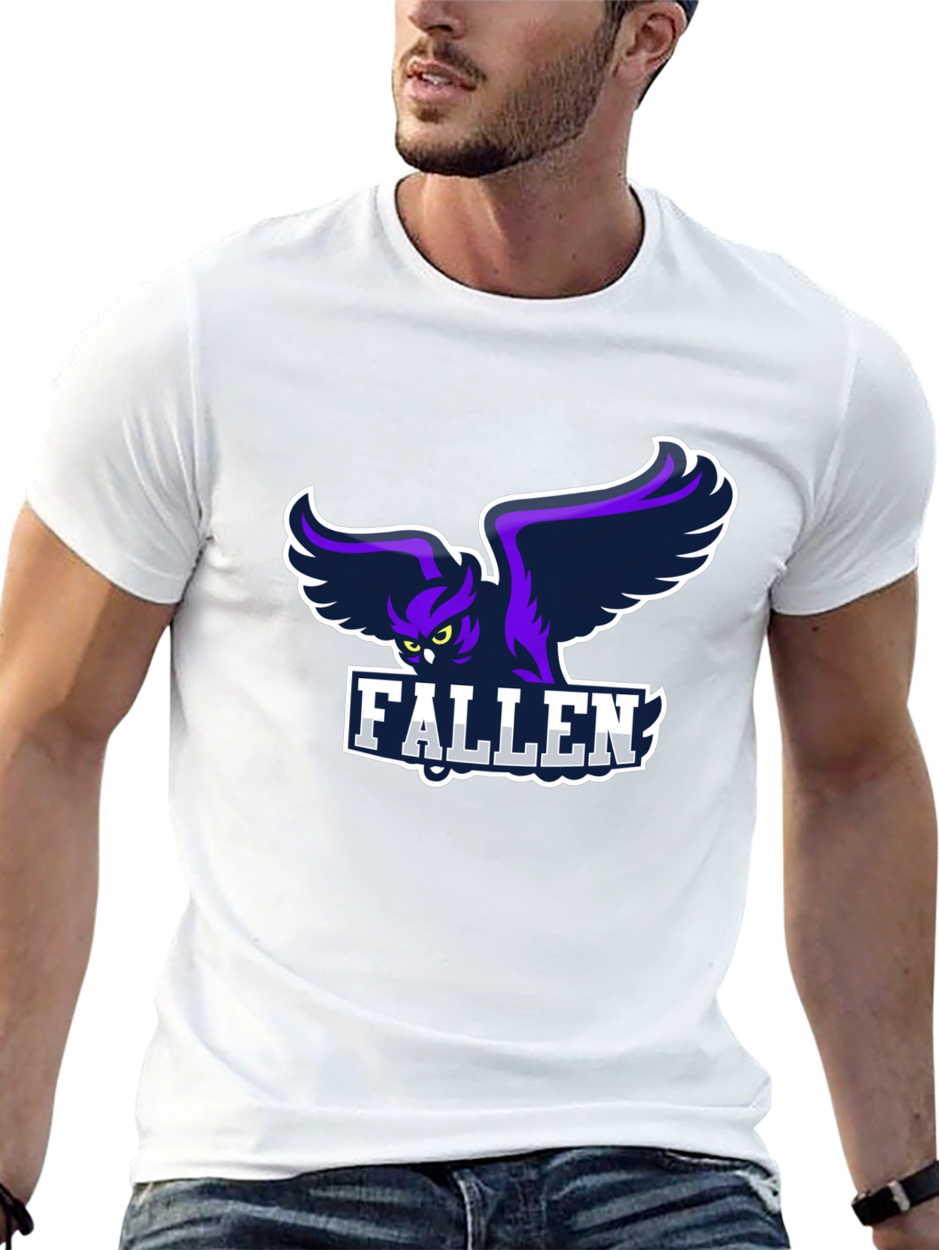 Fallen Owl Graphic Black T-Shirt