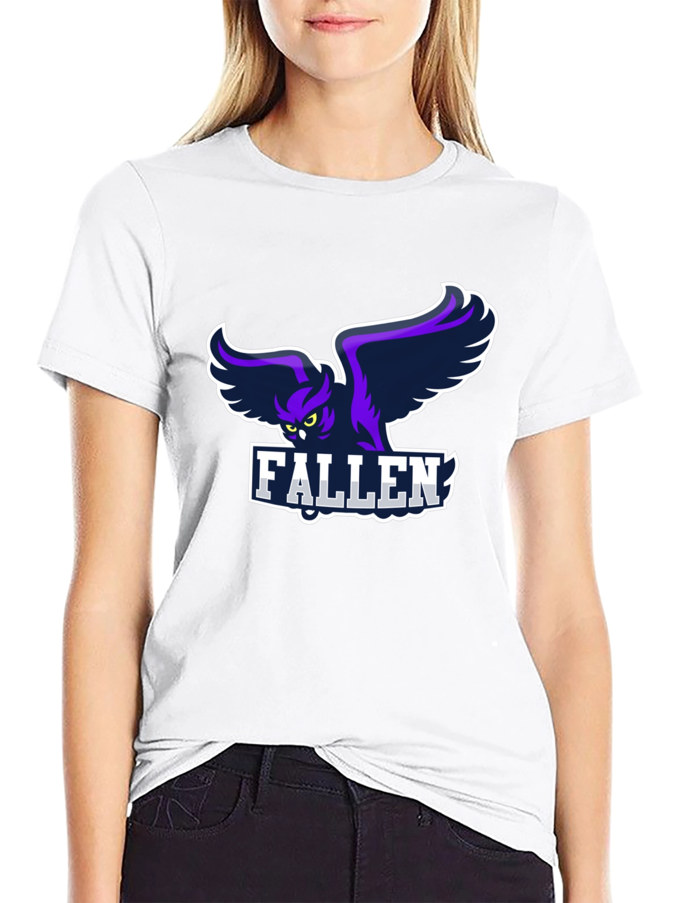 Fallen Owl Graphic Black T-Shirt