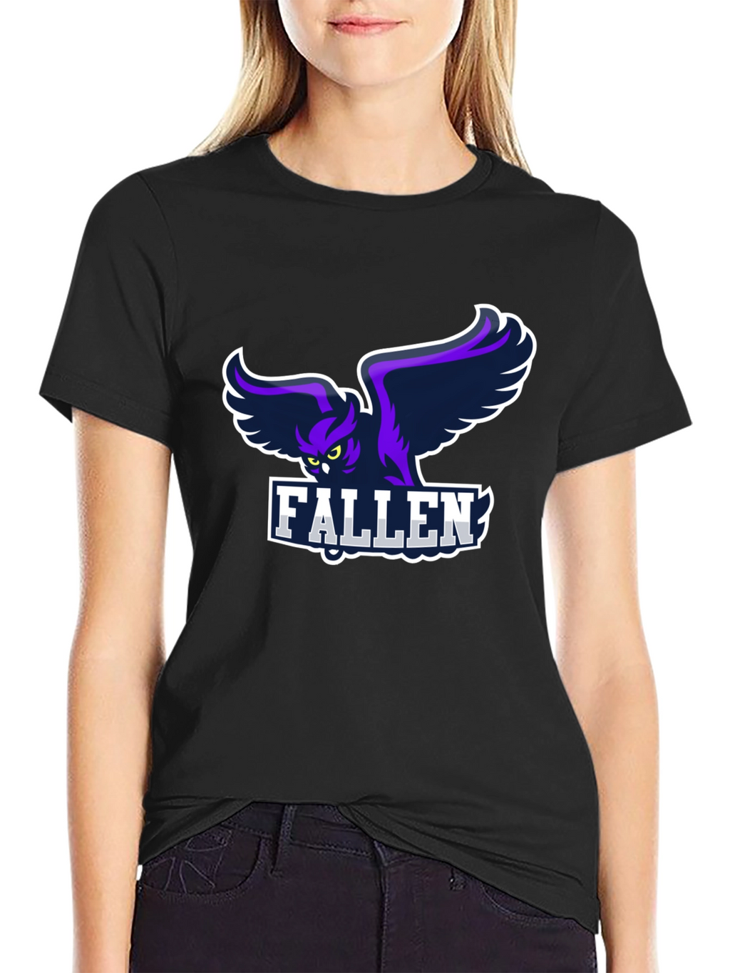 Fallen Owl Graphic Black T-Shirt