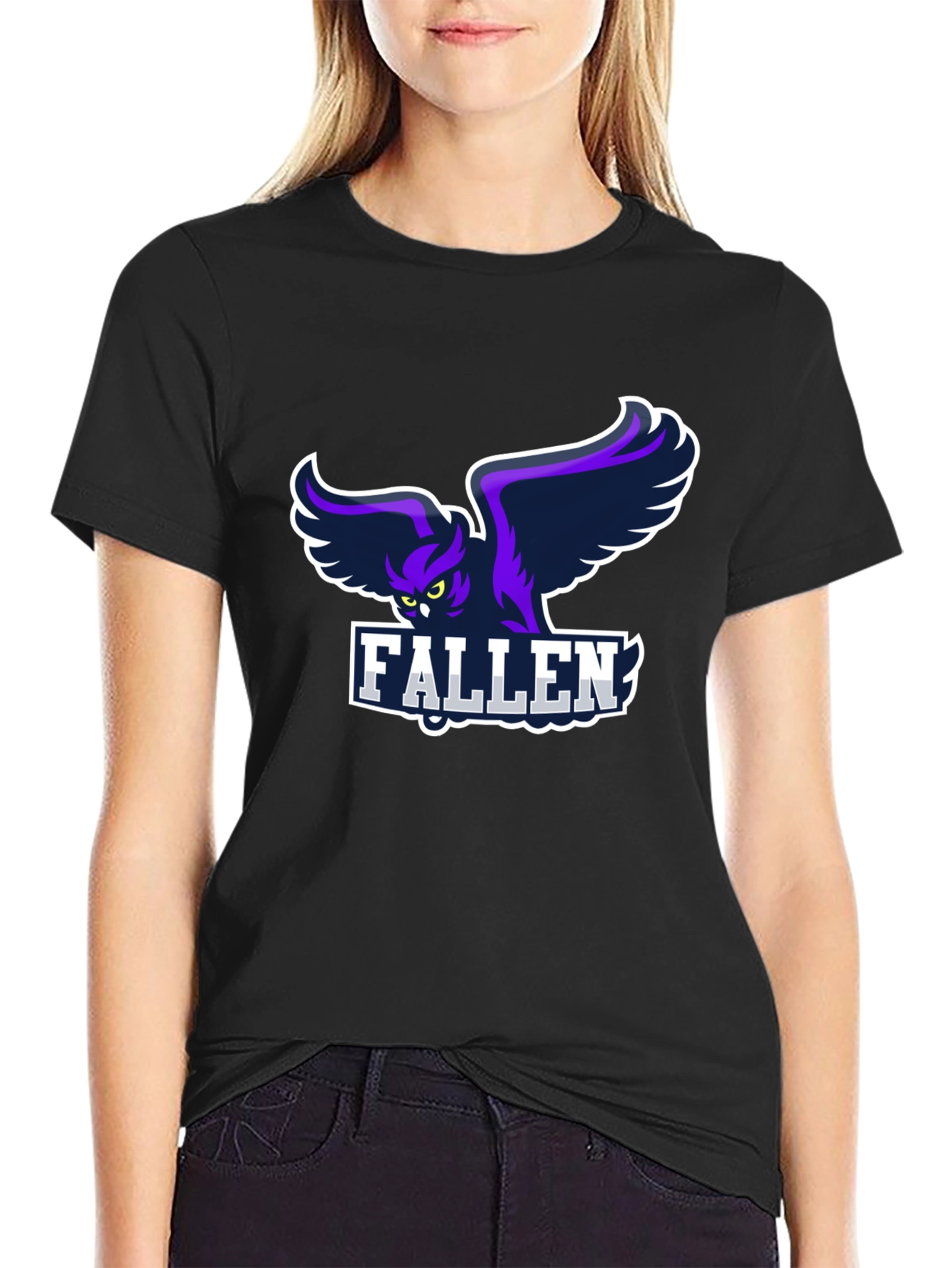 Fallen Owl Graphic Black T-Shirt